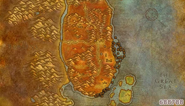 《魔兽世界》中海浪蟹的神秘栖息地：精准坐标大公开！